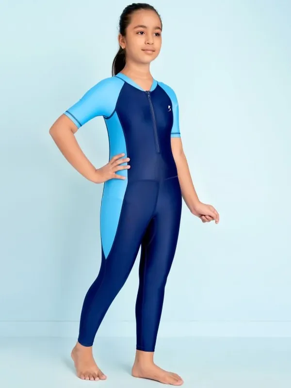 Navy_Blue_Short_Sleeve_Full-Length_Swimsuit_for_Girls