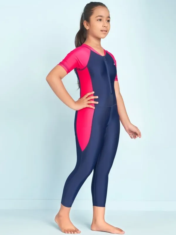 Navy_Blue_And_Pink_Fitted_Sports_Jumpsuit_For_Girls