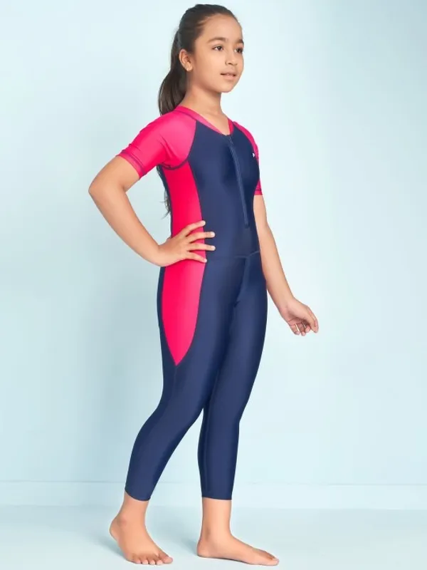 Navy_Blue_And_Pink_Fitted_Sports_Jumpsuit_For_Girls
