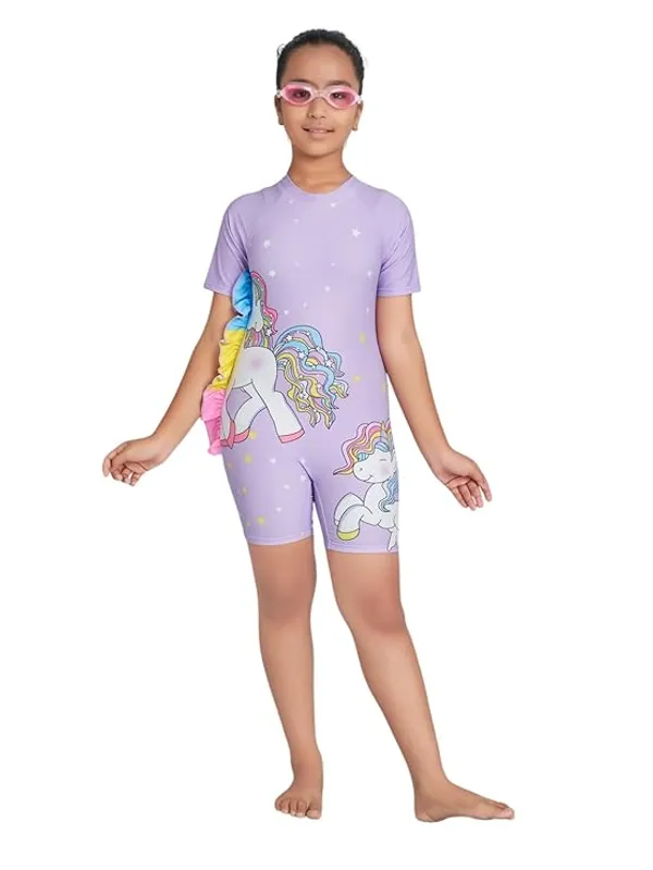 Lavender_Unicorn_Print_Short_Sleeve_Romper_for_Girls