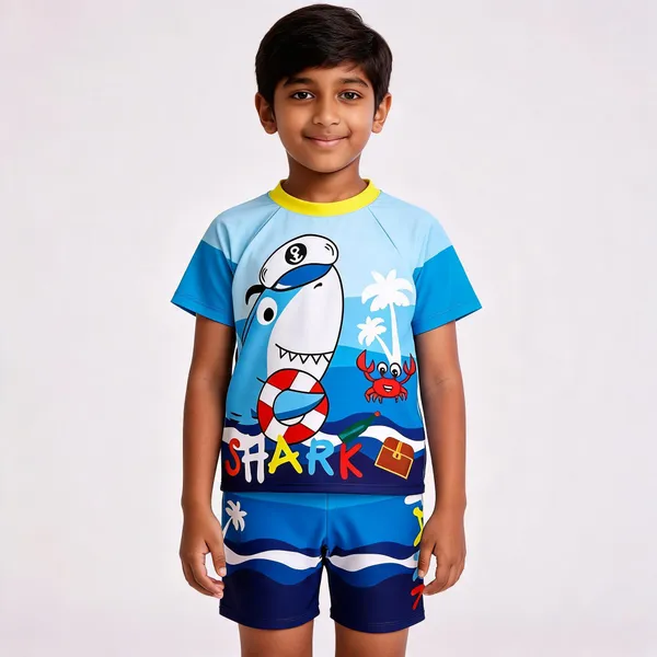 Blue_Shark_Print_Swimwear_Set_For_Boys