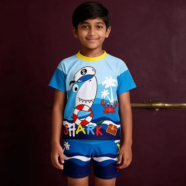 Blue_Shark_Print_Swimwear_Set_For_Boys