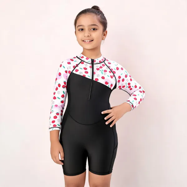 Black_Printed_Full_Sleeve_Swimsuit_For_Kids