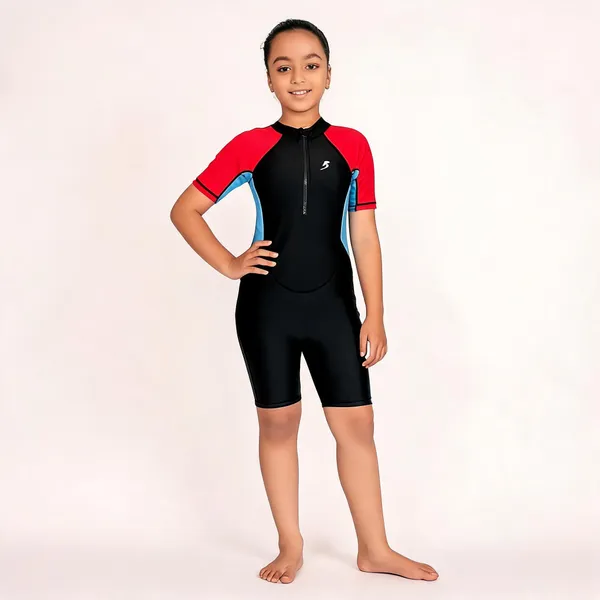 Black_Short_Sleeve_Swim_Jumpsuit_For_Girls