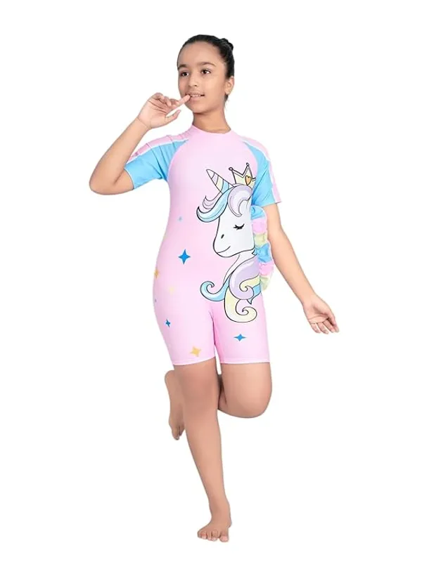 Pink_Unicorn_Printed_Short_Sleeve_Romper_for_Girls