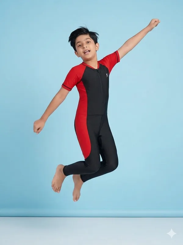 Black_Red_Full-Length_Swimsuit_for_Boys