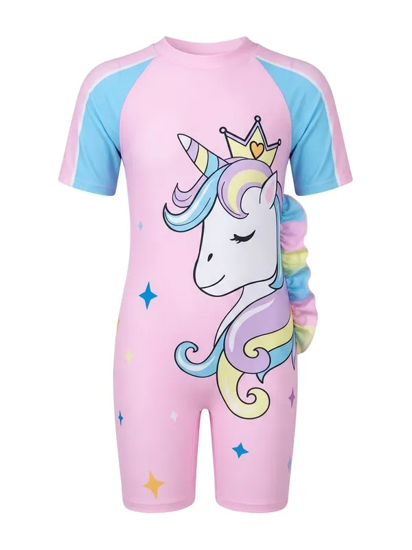 Pink_Unicorn_Printed_Short_Sleeve_Romper_for_Girls
