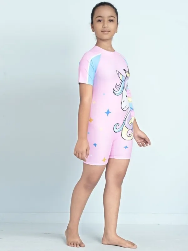 Pink_Unicorn_Printed_Short_Sleeve_Romper_for_Girls