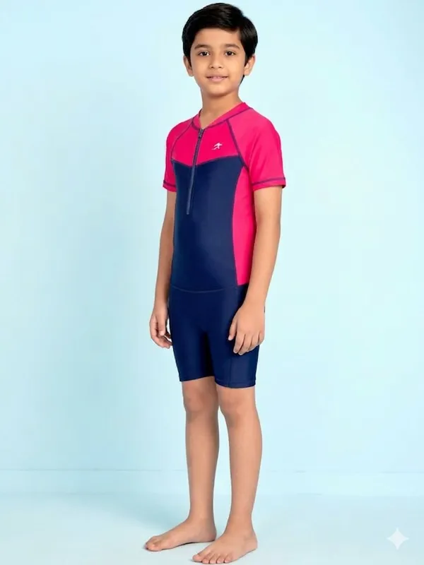 Pink_Navy_Short_Sleeve_One-Piece_Swimsuit_for_Boys