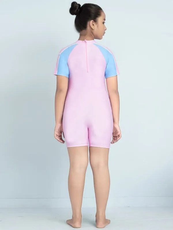 Pink_Unicorn_Printed_Short_Sleeve_Romper_for_Girls