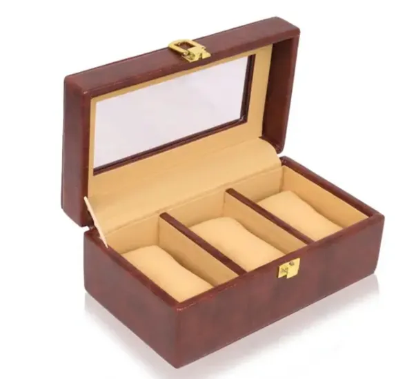 Brown_Watch_Storage_Box_With_Mirror