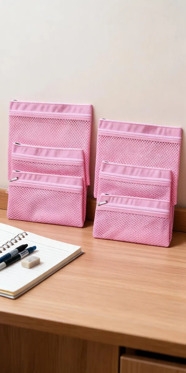 Pink_Mesh_Zipper_Stationery_Pouch_Set_Of_3_-_Pack_of_2