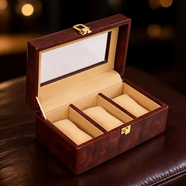 Brown_Resin_3-Compartment_Watch_Organizer_Box