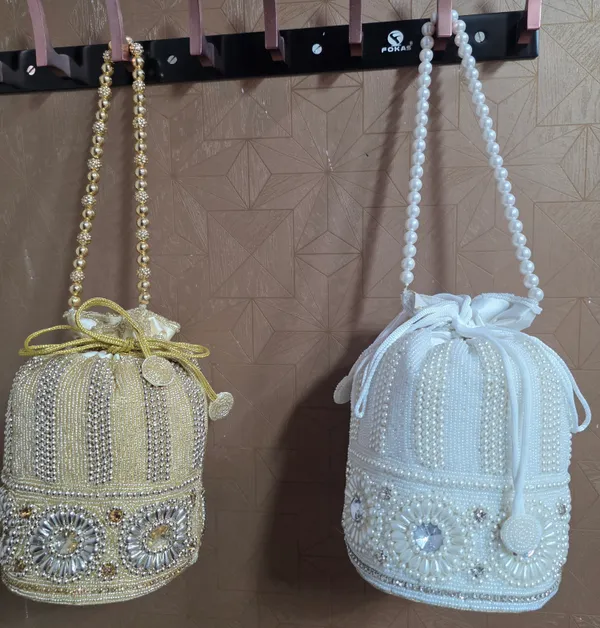 Gold_And_White_Beaded_Drawstring_Potli_Bag_for_Women