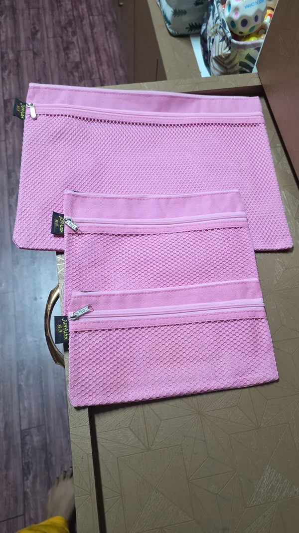 Pink_Mesh_Zipper_Pouch_Set_for_Stationery