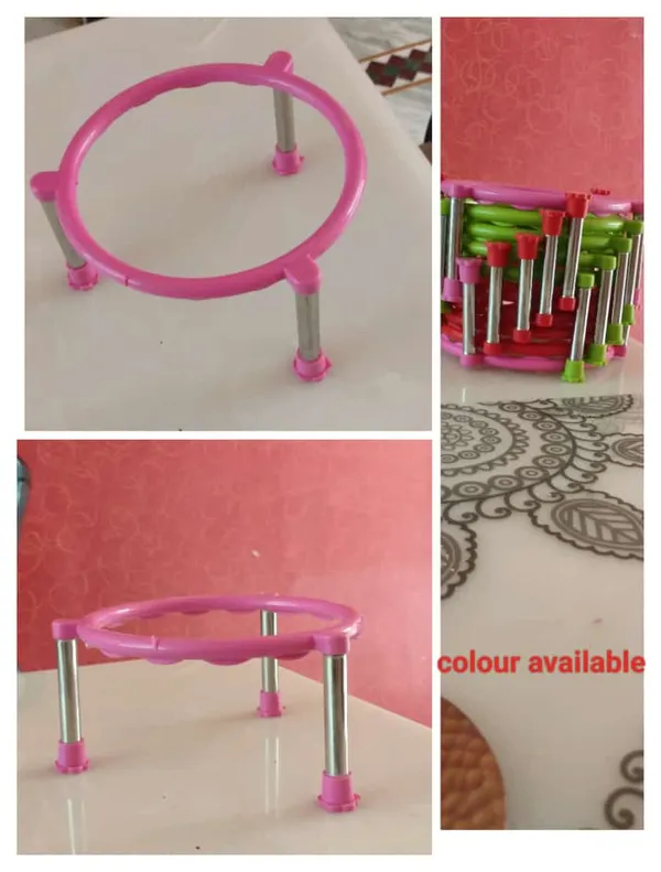 Pink_Adjustable_Foldable_Round_Stand