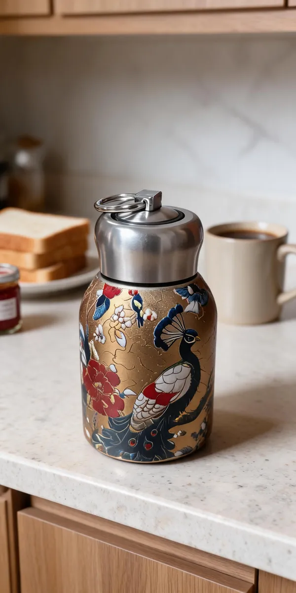 Stainless_Steel_Floral_Bird_Print_Thermos_Flask_300Ml