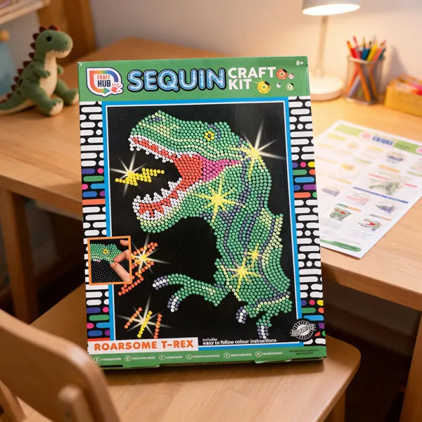 Craft_Hub_T-Rex_Sequin_Art_Craft_Kit_For_Kids