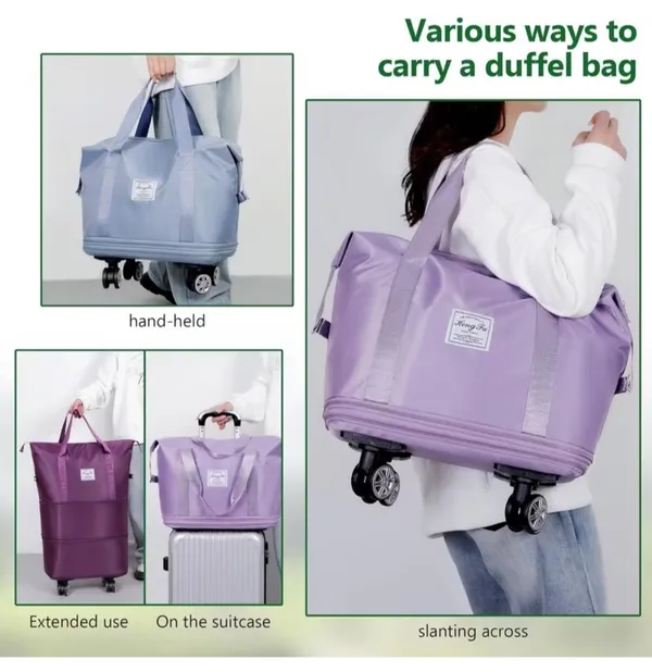 Purple_Fabric_Wheeled_Duffel_Bag_for_Women