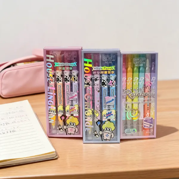 Multicolor_Glitter_Erasable_Cartoon_Highlighter_Set