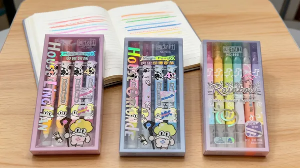 Multicolor_Glitter_Erasable_Cartoon_Highlighter_Set