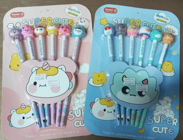 Assorted_Cartoon_Character_Pens_With_Eraser_Toppers_Set
