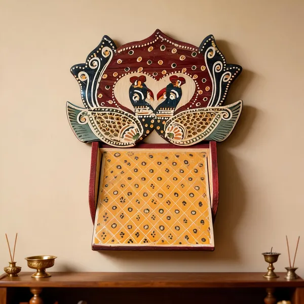 Wooden_Folk_Art_Peacock_Motif_Decorative_Wall_Hanging