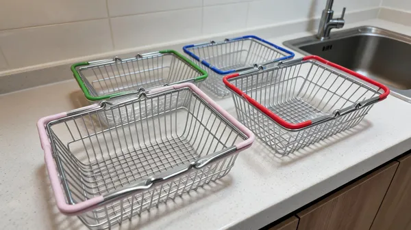 Stainless_Steel_Wire_Storage_Basket_With_Coloured_Rim_Set_Of_4