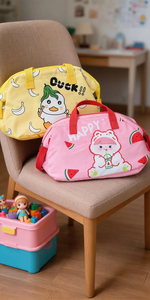 Multicolor_Waterproof_Polyester_Cartoon_Print_Duffle_Bag_For_Kids