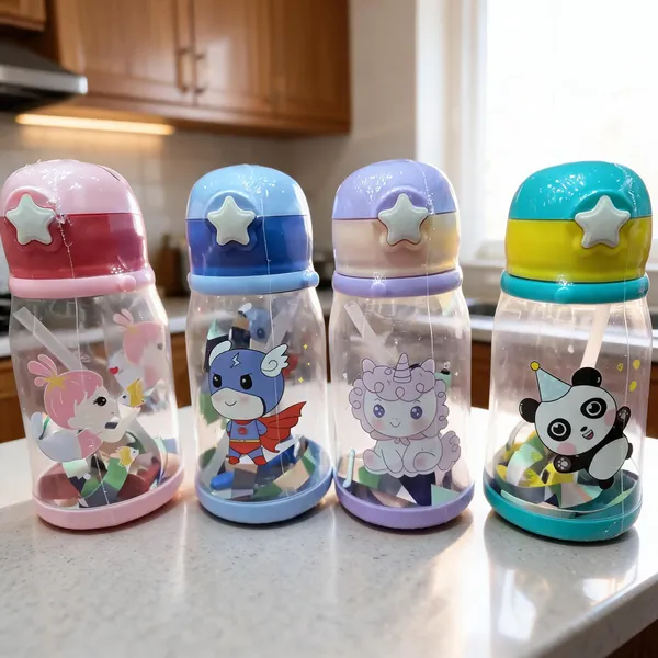 Multicolor_Plastic_Cartoon_Print_Water_Bottle_For_Kids