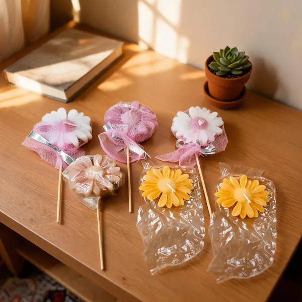 Wax_Floral_Handmade_Decorative_Flower_Candles_Set_Of_5_-_Pack_of_2