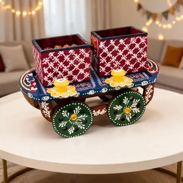 Wooden_Folk_Art_Floral_Handpainted_Train_Shape_Dry_Fruit_Box