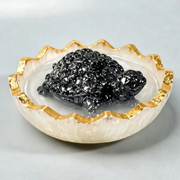 Pyrite_Tortoise_With_Salanite_Plate