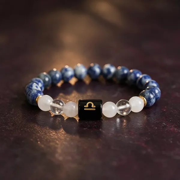 Libra_(तुला_राशि)_Zodiac_Sodalite,_Milky_Quartz_&_Clear_Quartz_Bracelet