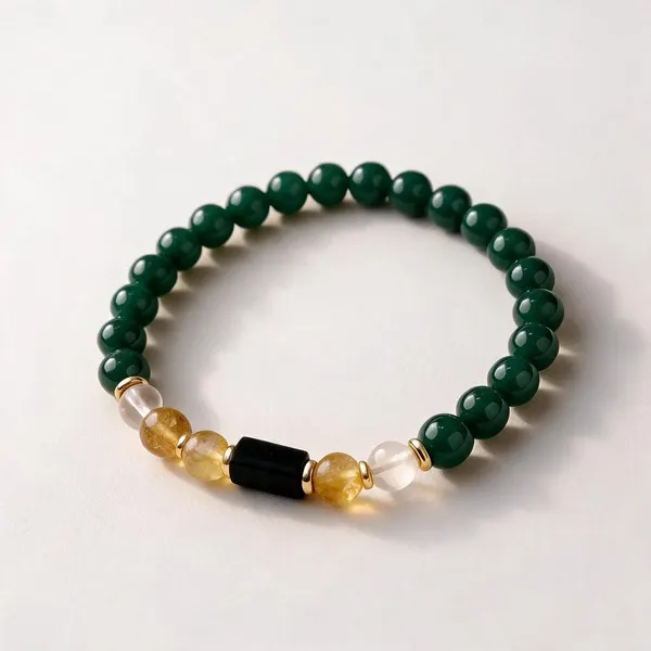 Virgo_(कन्या_राशि)_Zodiac_Green_Jade,_Milky_Quartz_&_Citrine_Bracelet