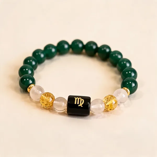 Green_Beaded_Virgo_Zodiac_Bracelet
