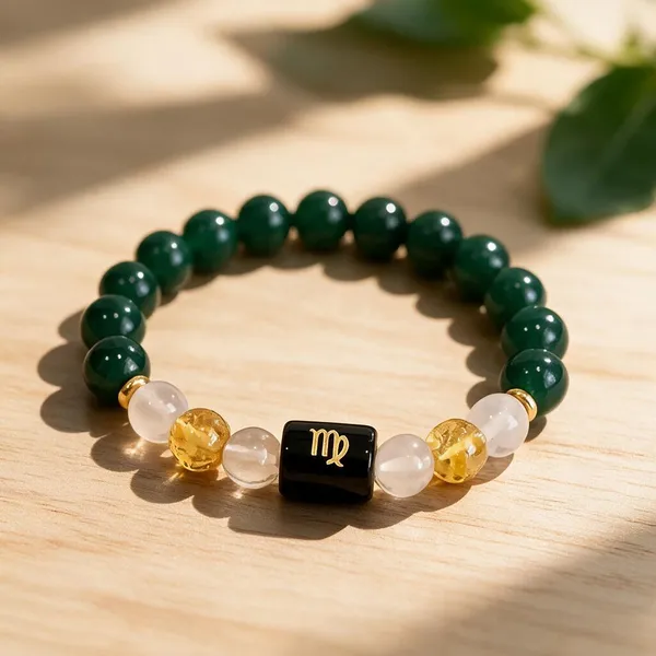 Virgo_(कन्या_राशि)_Zodiac_Green_Jade,_Milky_Quartz_&_Citrine_Bracelet