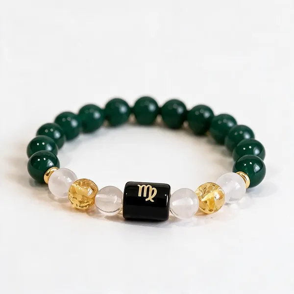 Virgo_(कन्या_राशि)_Zodiac_Green_Jade,_Milky_Quartz_&_Citrine_Bracelet