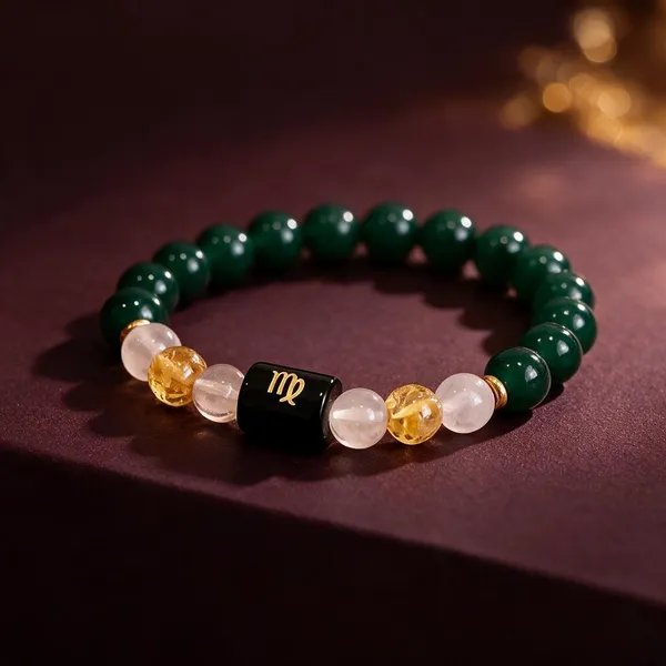 Virgo_(कन्या_राशि)_Zodiac_Green_Jade,_Milky_Quartz_&_Citrine_Bracelet