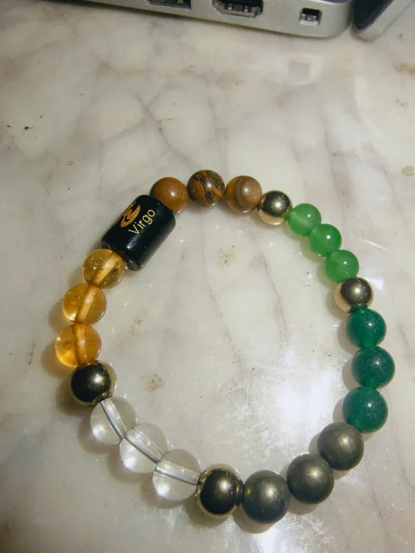 Multicolor_Crystal_8Mm_Virgo_Zodiac_Beaded_Bracelet_For_Unisex