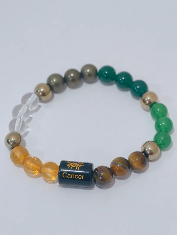 Multicolor_Crystal_8Mm_Cancer_Zodiac_Beaded_Bracelet_For_Unisex