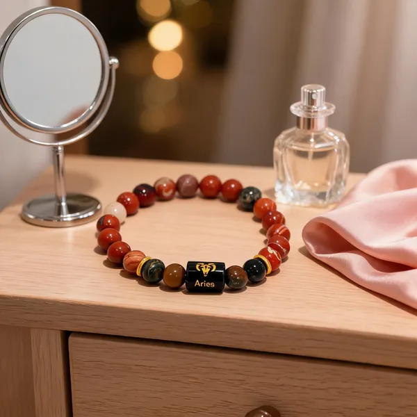Multicolor_Crystal_8Mm_Aries_Zodiac_Beaded_Bracelet_For_Unisex