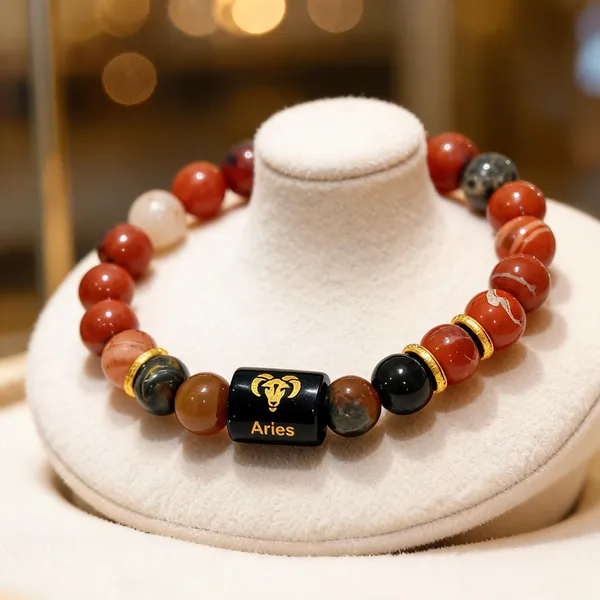 Multicolor_Crystal_8Mm_Aries_Zodiac_Beaded_Bracelet_For_Unisex