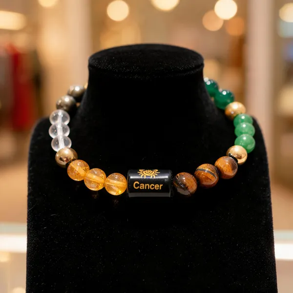 Multicolor_Crystal_8Mm_Cancer_Zodiac_Beaded_Bracelet_For_Unisex