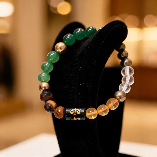Multicolor_Crystal_Beaded_Libra_Zodiac_Bracelet_For_Unisex