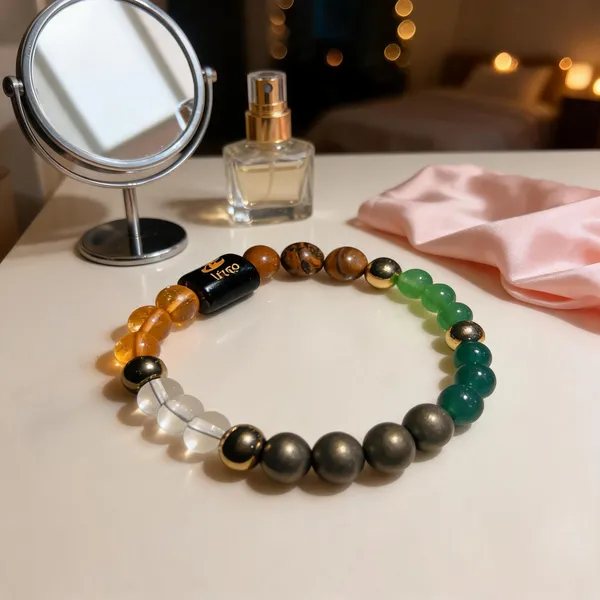 Multicolor_Crystal_8Mm_Virgo_Zodiac_Beaded_Bracelet_For_Unisex