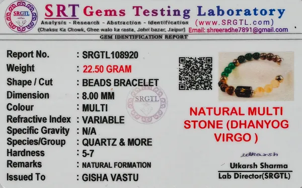 Multicolor_Crystal_8Mm_Virgo_Zodiac_Beaded_Bracelet_For_Unisex