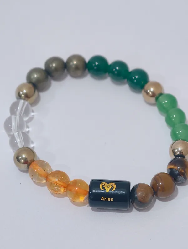Multicolor_Crystal_8Mm_Aries_Zodiac_Beaded_Bracelet_For_Unisex