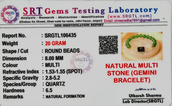 Multicolor_Crystal_8Mm_Gemini_Zodiac_Beaded_Bracelet_For_Unisex