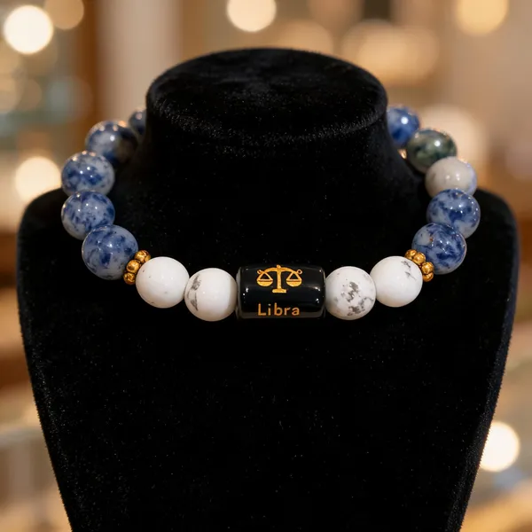 Multicolor_Crystal_Beaded_Libra_Zodiac_Bracelet_For_Unisex